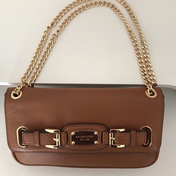 Michael kors brown leather chain Crossbody Bag - Picture 2 of 5